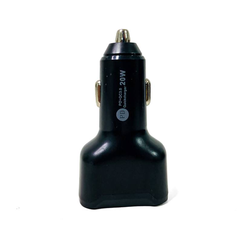 KB-CH013B CARGADOR 12V / 24V CARGADOR 2 USB + TIPO C 12V / 24V 20 WATTS COLOR NEGRO