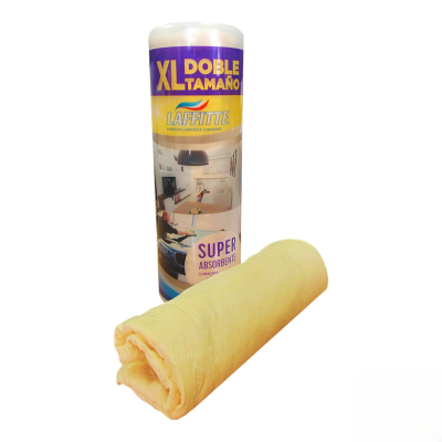 AJ91  PAÑO CHAMOIS LISO EN TUBO 43x64cm