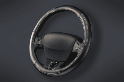 AO95 CUBRE VOLANTE AUTO ZURICH 37-39 NEGRO-BLANCO QKL