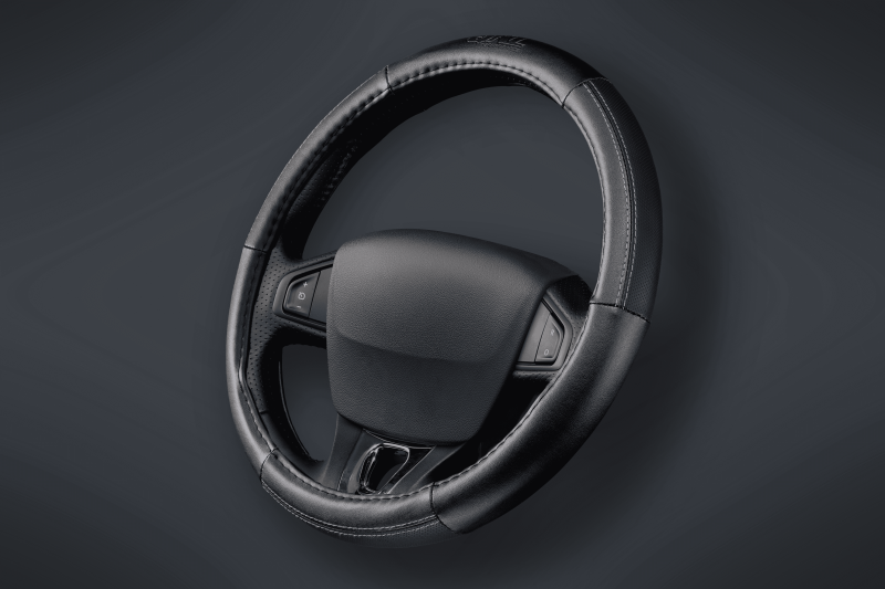 AO96 CUBRE VOLANTE AUTO ZURICH 37-39 NEGRO-GRIS QKL
