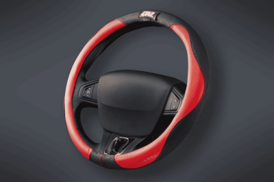AV66 CUBRE VOLANTE AUTO SUPREME 37-39 NEGRO-ROJO QKL