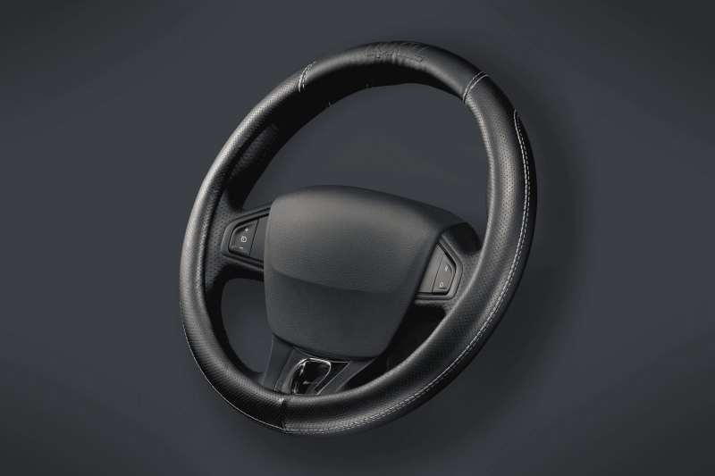 AV72 CUBRE VOLANTE AUTO FUTURE 37-39 NEGRO-GRIS-BCO QKL