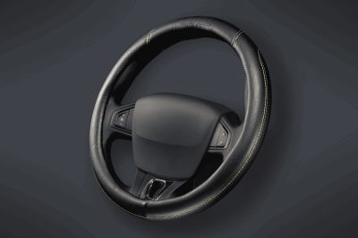 AV74 CUBRE VOLANTE AUTO FUTURE 37-39 NEGRO-GRIS-AMAR QKL