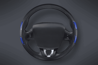 AX60 CUBRE VOLANTE AUTO SKYLINE 37-39 NEGRO-AZUL QKL