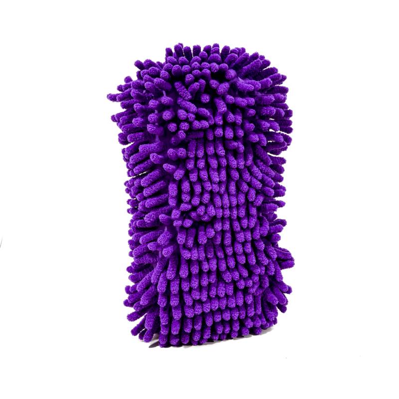 CRS-SPON003 ESPONJA CHENILLE VIOLETA CON ELASTICO