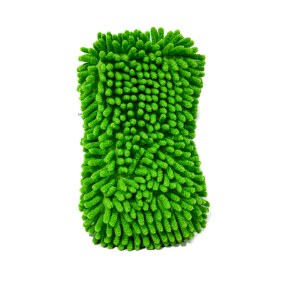 CRS-SPON004 ESPONJA CHENILLE VERDE CON ELASTICO 