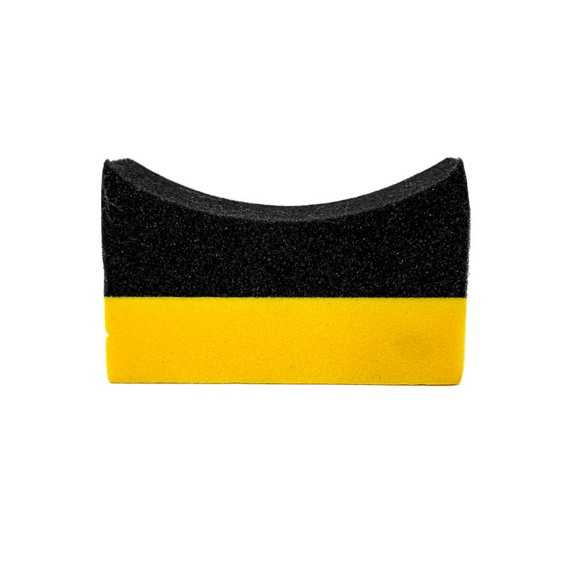 CRS-SPON005 ESPONJA PARA RUEDA AMARILLA Y NEGRA<br/>10CM * 6CM *4CM