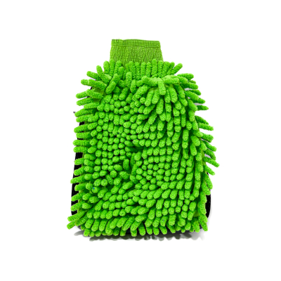 CRS-SPON010 ESPONJA MANOPLA GUANTE CHENILLE + CORAL  VERDE Y GRIS