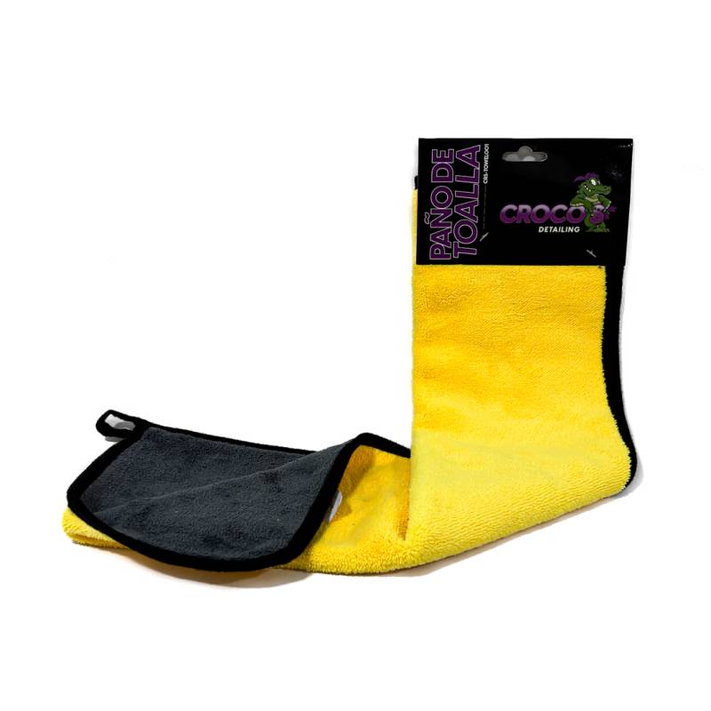 CRS-TOWEL001 PAÑO DE TOALLA AMARILLO Y GRIS 600GSM  30CM * 60CM
