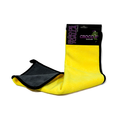CRS-TOWEL004 PAÑO DE TOALLA AMARILLO Y GRIS 800GSM  30CM * 60CM