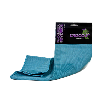 CRS-TOWEL009 PAÑO LIMPIEZA VIDRIOS CELESTE<br/>280 GSM 60CM * 40CM