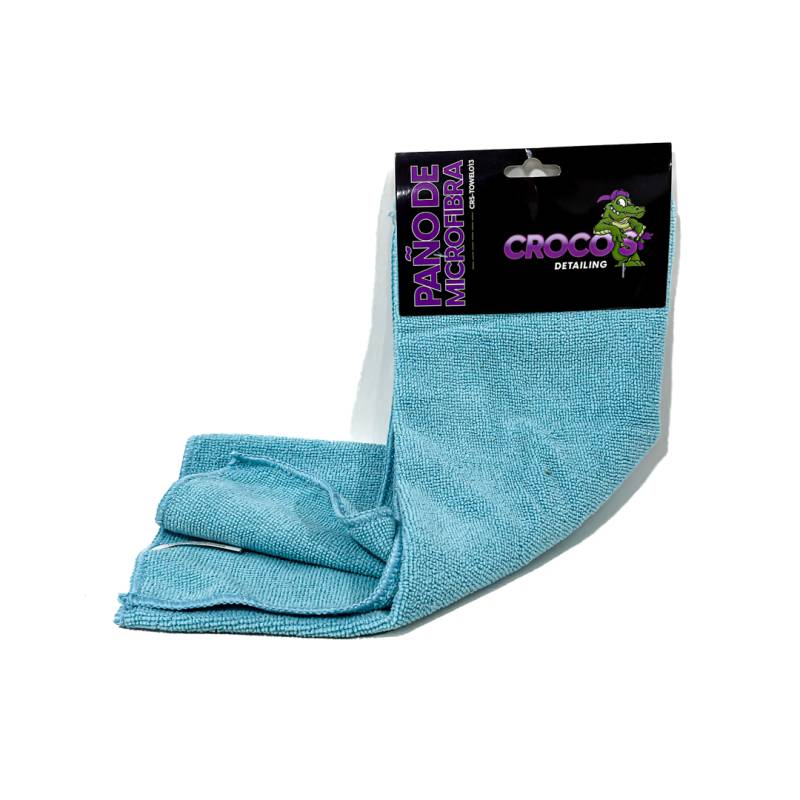 CRS-TOWEL013 PAÑO DE MICROFIBRA CELESTE<br/>230 GSM 60CM * 40CM