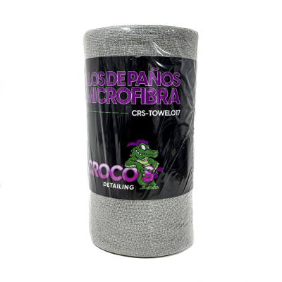 CRS-TOWEL017 ROLLO DE PANOS MICROFIBRA GRISES 30X30CM DE 75 PIEZAS