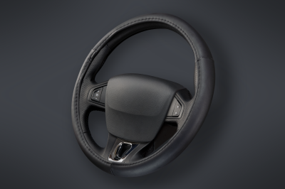 CV002-N CUBRE VOLANTE AUTO LISO 37-39 NEGRO