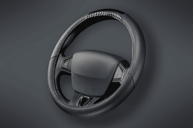 CV030-C CUBRE VOLANTE AUTO NEXUS 37-39 NEGRO-CARBON QKL