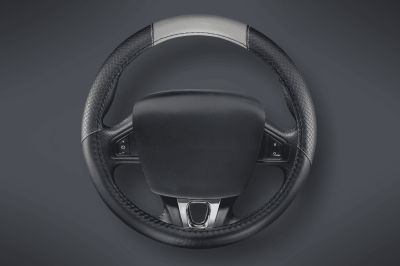 CV030-G CUBRE VOLANTE AUTO NEXUS 37-39 NEGRO-GRIS QKL