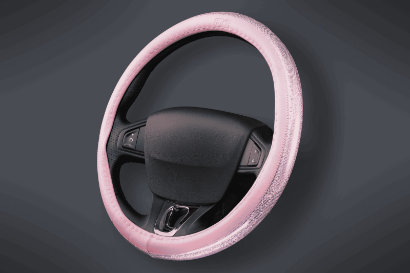 CV090-RS CUBRE VOLANTE AUTO 37-39 ROSA BRILLO QKL