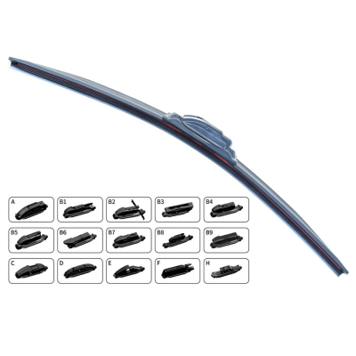 FIT32 ESCOBILLA FIT UNIVERSAL MULTI FUNCIONAL 32'' CURVA GOMA - INCLUYE ENGANCHES B /B1 /B2/B3 / B4 /B7 /B8/ C /D /E /F /H (100% APLICACIONES) CANTIDAD POR CAJA