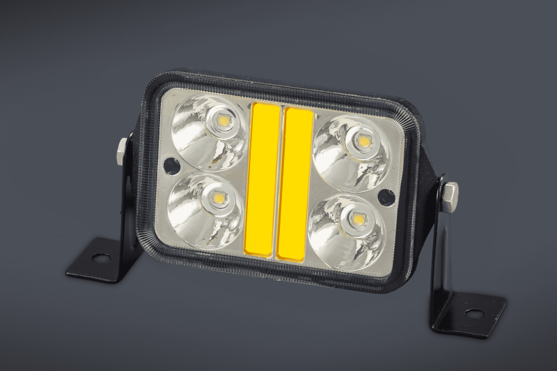 FII52 FARO DE LED RECTANGULAR AM 14x5 CM (USO FUERA DE RUTA) 9 LEDS 36W 12-80 VOLTS