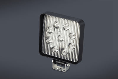 II51 FARO DE LED CUADRADO 11x11 CM (USO FUERA DE RUTA) 9 LEDS 27W 10-30 VOLTS