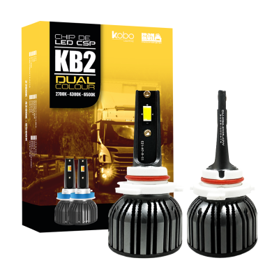 DU-KB2-9005 OFF ROAD KIT DE LED DOB GTX DUAL COLOUR 24V BLANCO + AMBAR 9005 30000LM 42 WATTS CHIP DOB COOLER GTX ULTIMA GENERACOON ORIGEN ALEMAN USO ESPECIAL 24