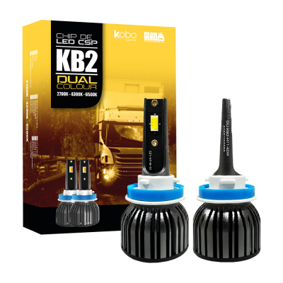 DU-KB2-H11 OFF ROAD KIT DE LED DOB GTX DUAL COLOUR 24V BLANCO + AMBAR H11 30000LM 42 WATTS CHIP DOB COOLER GTX ULTIMA GENERACOON ORIGEN ALEMAN USO ESPECIAL 24V 