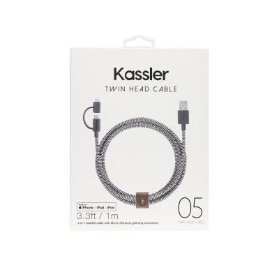 KACA04BK CABLE IPHONE (TPE) CORDON 3M CABLE IPHONE (TPE) CORDON 3MNEGRO Y BLANCO