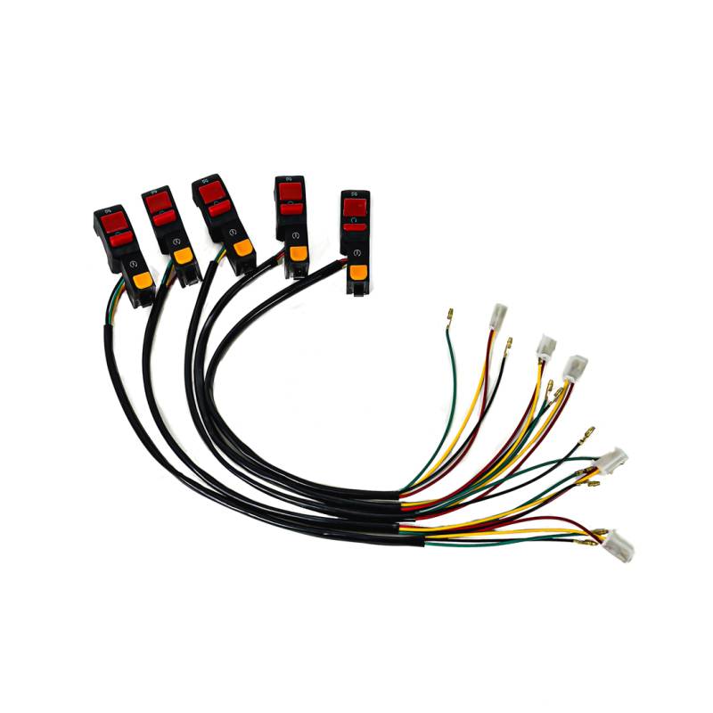 KB-TOM020 INTERRUPTOR UNIVERSAL TECLA DOBLE ON / OFF CON BOTON DE ARRANQUE PARA MOTO Y CUATRICICLO