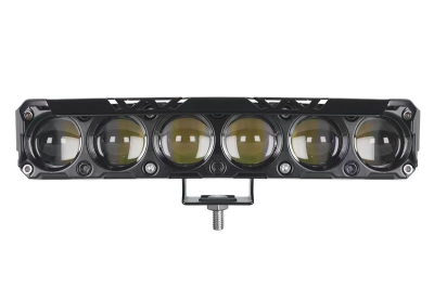 DJ-U1510W OFF ROAD FARO DE LED UNIVERSAL RECTANGULAR SEXTUPLE (6) LUPA COLOR BLANCO Y AMBAR 12V / 24V MEDIDAS