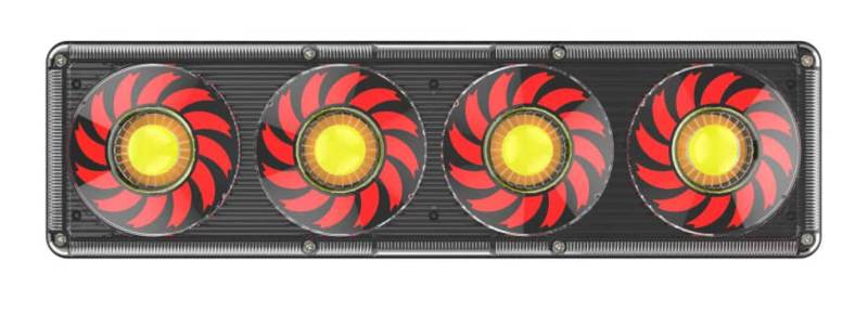 TRUCK-CIR12V OFF ROAD FAROS DE CAMION JUEGO DE FAROS TRASEROS PARA CAMION 12V 56 WATTS CON 4 CIRCULOS DE SENALIZACION DRL COLOR BLANCO + AMBAR + ROJO MEDIDAS 46