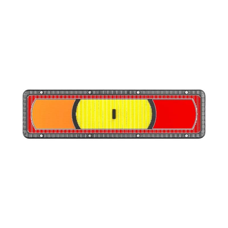 TRUCK-SUP24V OFF ROAD FAROS DE CAMION JUEGO DE FAROS TRASEROS PARA CAMION 24V 28 WATTS COLOR BLANCO + AMBAR + ROJO 460*120*20MM