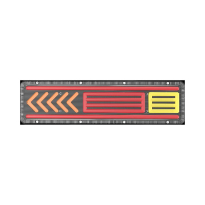 TRUCK-ULT12V OFF ROAD FAROS DE CAMION JUEGO DE FAROS TRASEROS PARA CAMION 12V 33 WATTS CON FLECHA COLOR BLANCO + AMBAR + ROJO 460*120*20MM