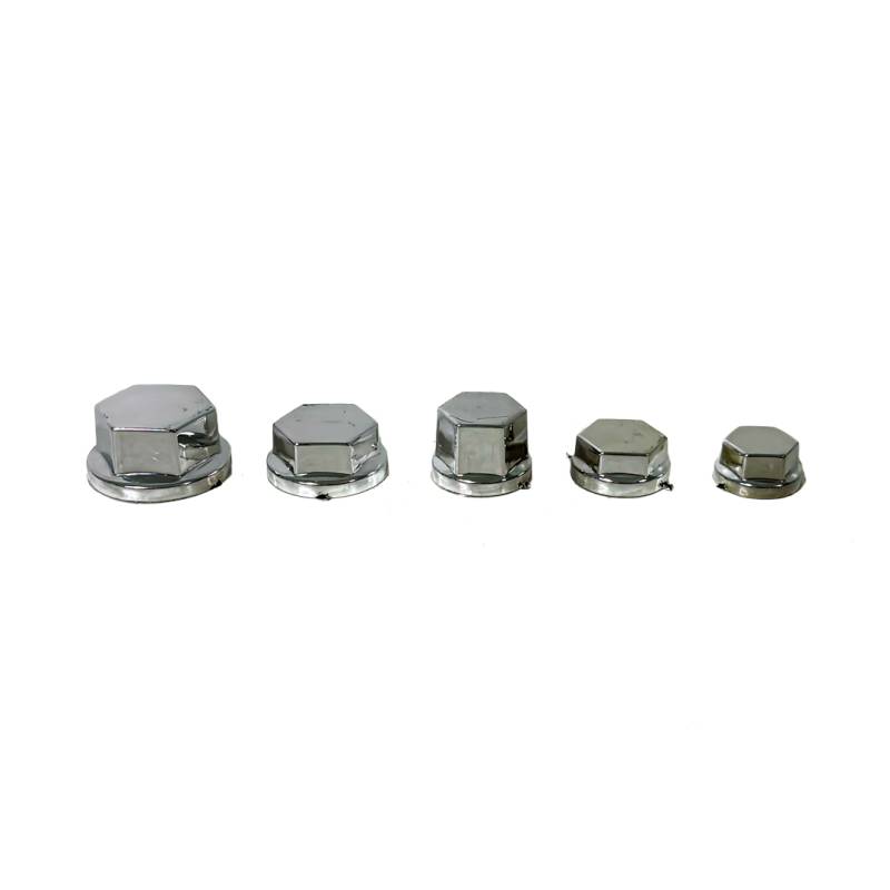 CAP001 KIT DE CUBRE TORNILLOS MOTO CROMADOS SET DE 30 UNIDADES COLOR PLATEADO