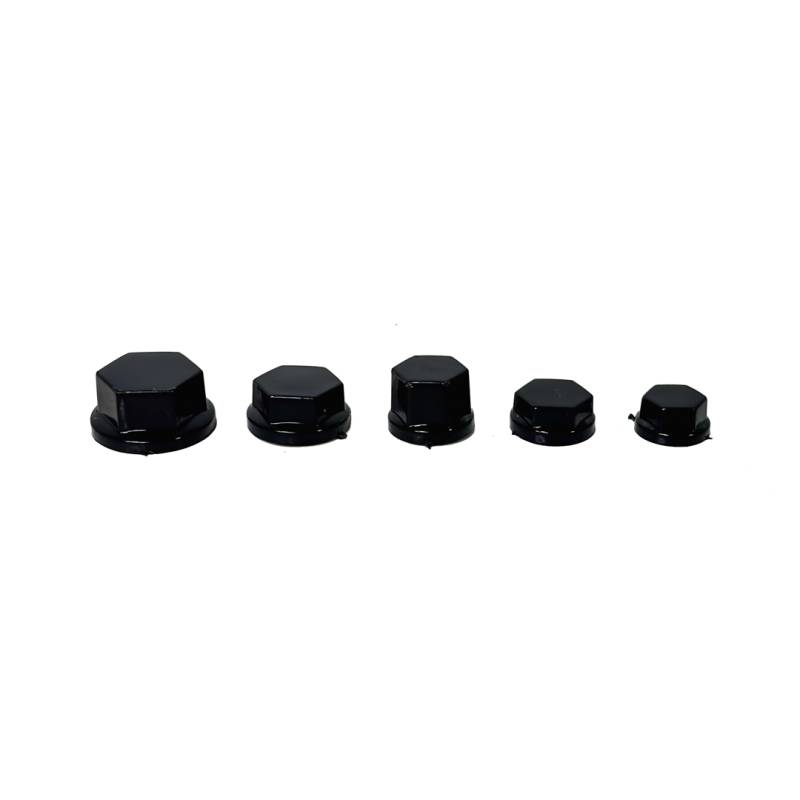 CAP003 KIT DE CUBRE TORNILLOS MOTO CROMADOS SET DE 30 UNIDADES COLOR NEGRO