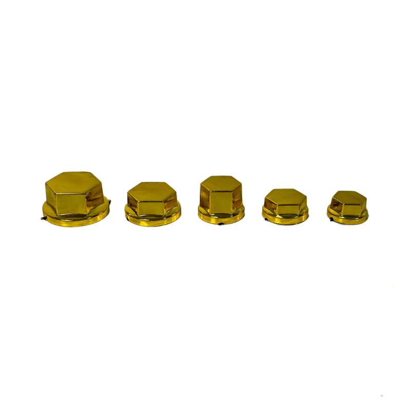 CAP004 KIT DE CUBRE TORNILLOS MOTO CROMADOS SET DE 30 UNIDADES COLOR DORADO