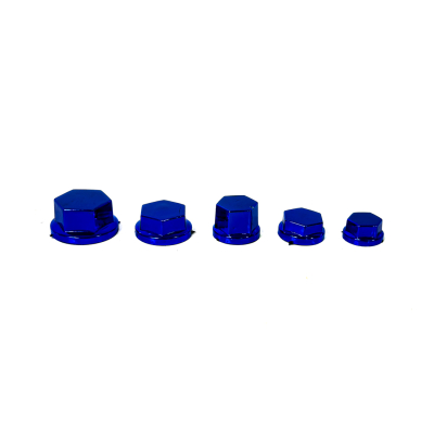 CAP005 KIT DE CUBRE TORNILLOS MOTO CROMADOS SET DE 30 UNIDADES COLOR AZUL