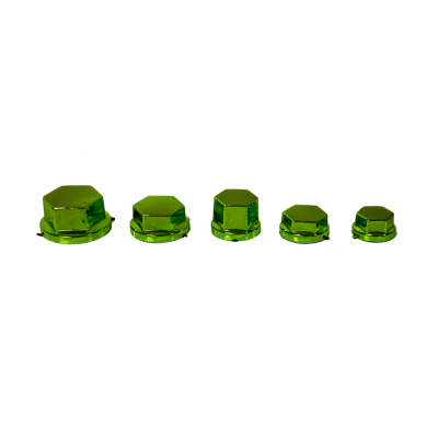 CAP006 KIT DE CUBRE TORNILLOS MOTO CROMADOS SET DE 30 UNIDADES COLOR VERDE