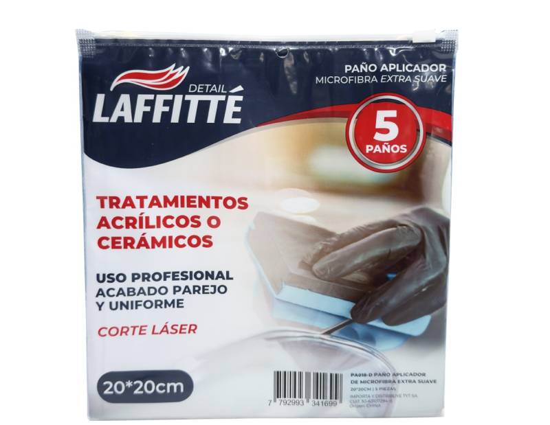 PA018-D PAÑO DE MICROFIBRA APLICADOR PACK POR 5uni 20x20 CM