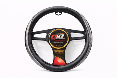 TA01-NG CUBRE VOLANTE AUTO  37-39 NEGRO-GRIS CARBONO QKL