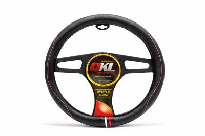 TC03-RB CUBRE VOLANTE AUTO  37-39 NEGRO-BLANCO-ROJO QKL