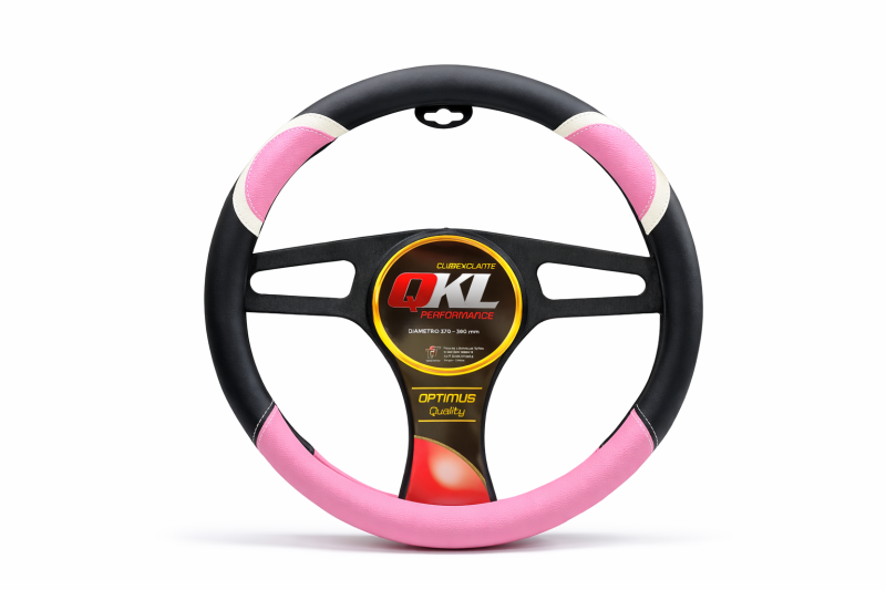 TF02-NR CUBRE VOLANTE AUTO  37-39 NEGRO-ROSA QKL