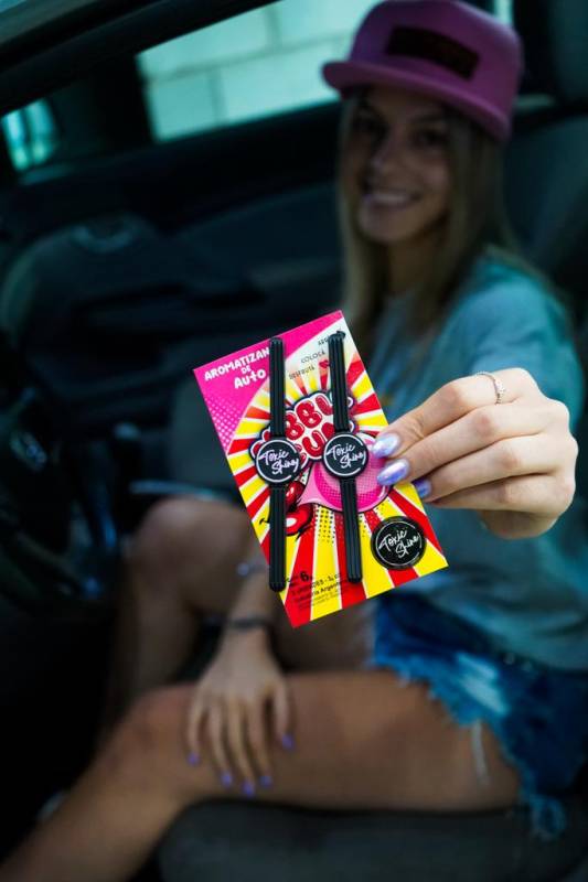 AROM-BUBG AROMATIZANTE DE AUTO AROMATIZANTE BUBBLE GUM 6gr